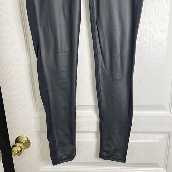 Athleta Faux Leather High Rise Full Length Spandex Athletic Leggings - Picture 6 of 12